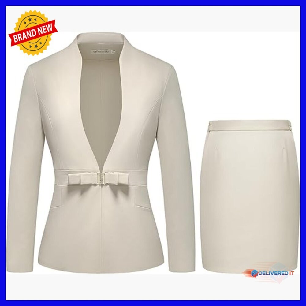 Women's 2-Piece Work Suit Set with Blazer and Pencil Skirt